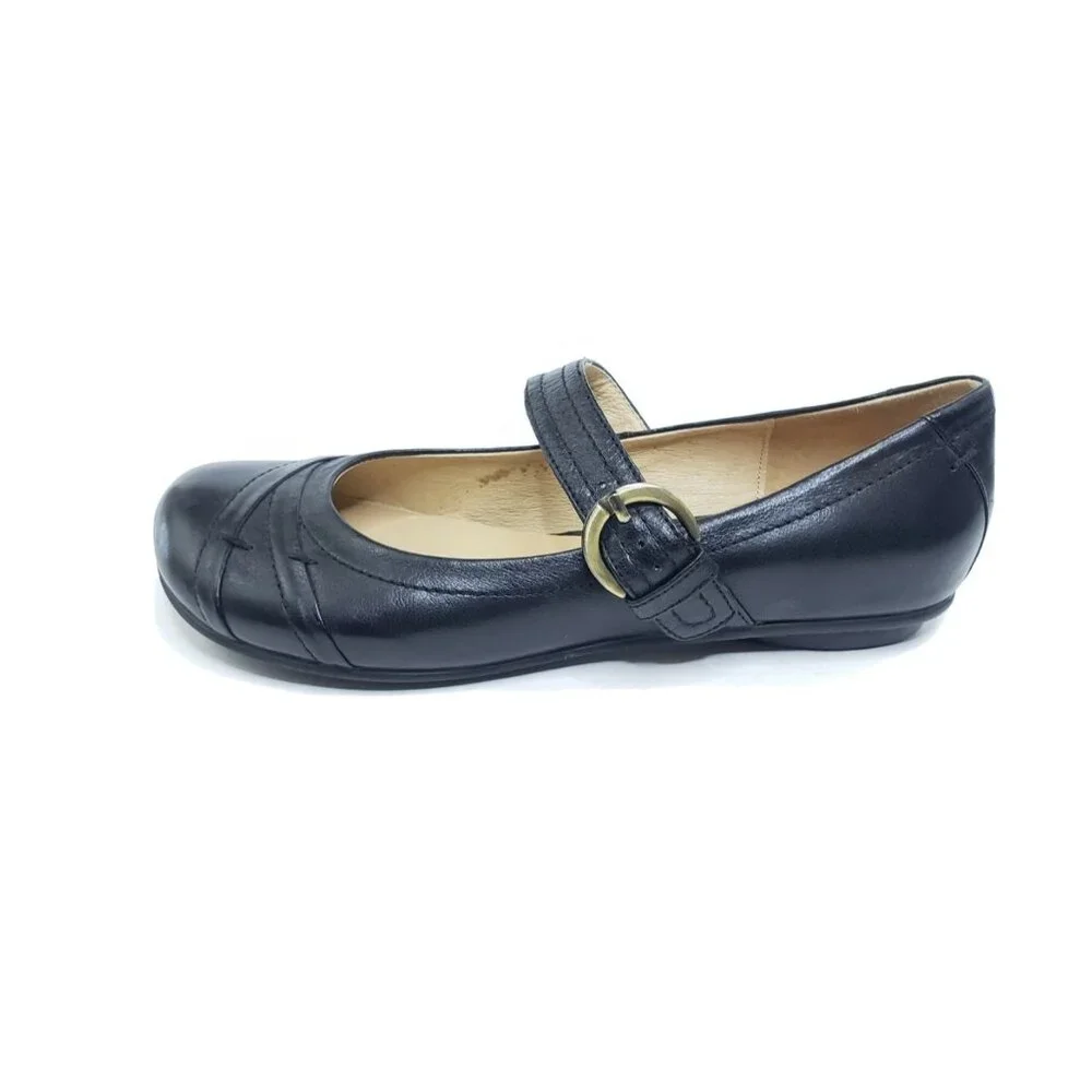 Miz Mooz Classic Black Mary Jane Flat Shoe